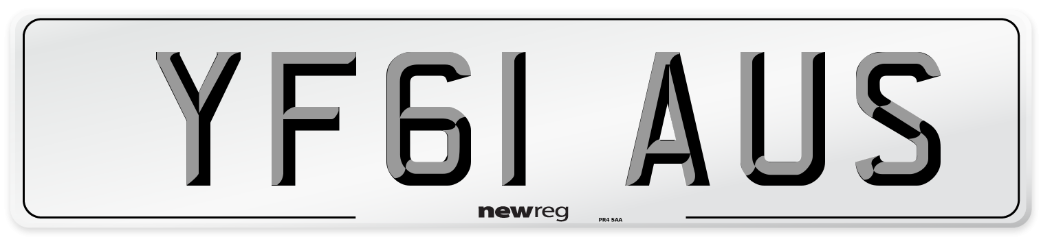 YF61 AUS Number Plate from New Reg